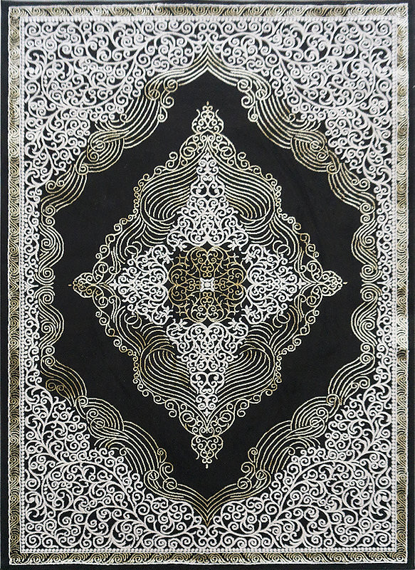 Kusový koberec Elite 3935 Black Gold - 80x150 cm Berfin Dywany 