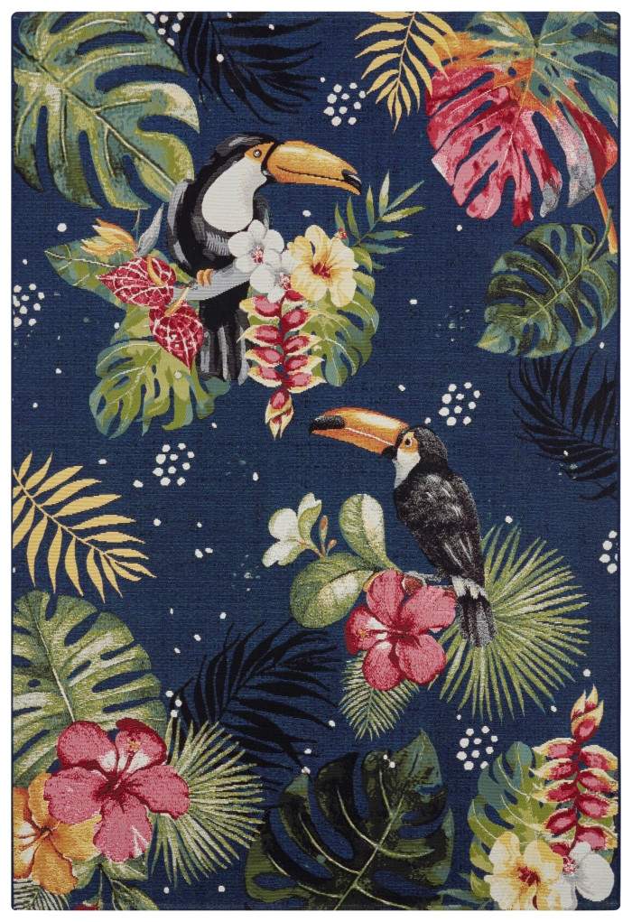 Hanse Home, Kusový koberec Flair 105609 Tropical Dream Blue Multicolored – na von aj na doma, 240x340, viacfarebná, chodba / predsieň