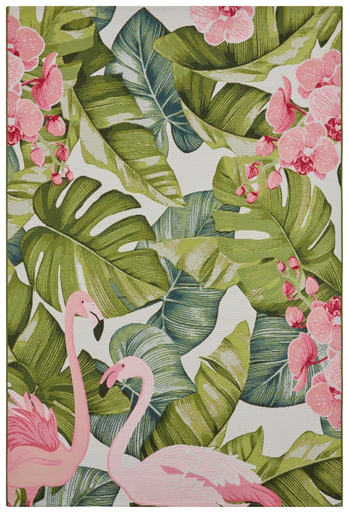 Kusový koberec Flair 105614 Tropical Flamingo Multicolored – na von aj na doma - 120x180 cm Hanse Home Collection koberce 