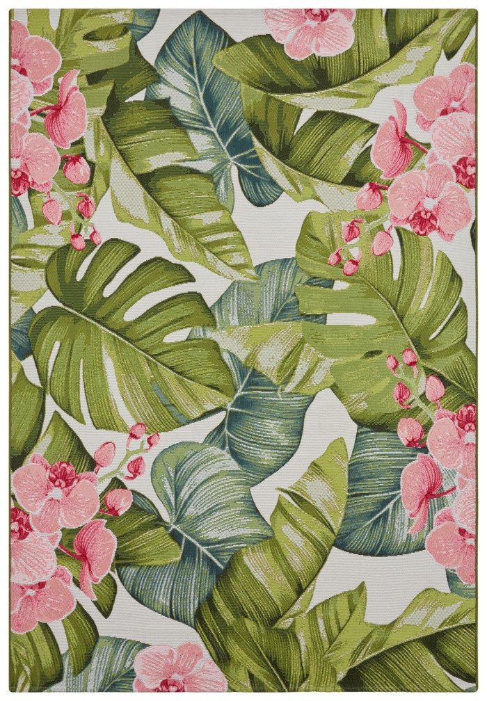 Hanse Home, Kusový koberec Flair 105615 Tropical Multicolored – na von aj na doma, 80x165, viacfarebná, chodba / predsieň