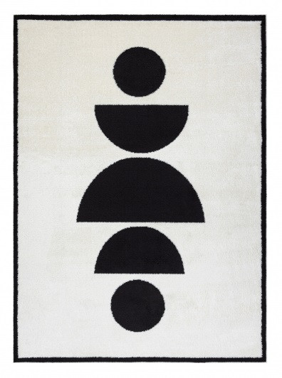 Dywany Łuszczów, Kusový koberec Mode 8598 geometric cream/black, 80x150, čiernobiela, detská izba