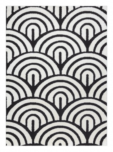 Dywany Łuszczów, Kusový koberec Mode 8629 cream/black, 80x150, biela, detská izba
