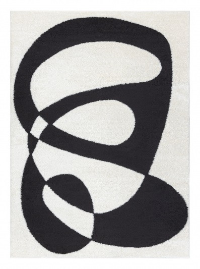 Kusový koberec Mode 8531 abstract cream/black - 140x190 cm Dywany Łuszczów 