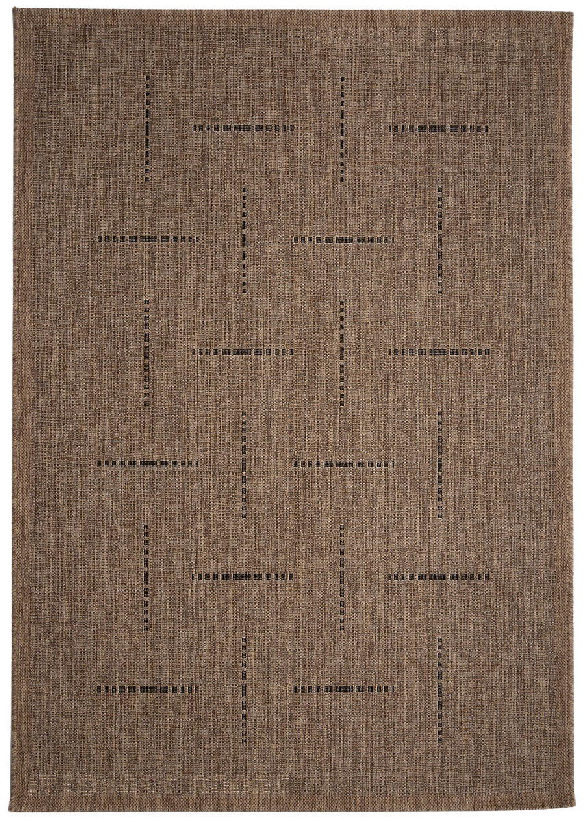 Kusový koberec FLOORLUX Coffee / Black 20008 Spoltex – na von aj na doma - 80x150 cm Devos koberce 