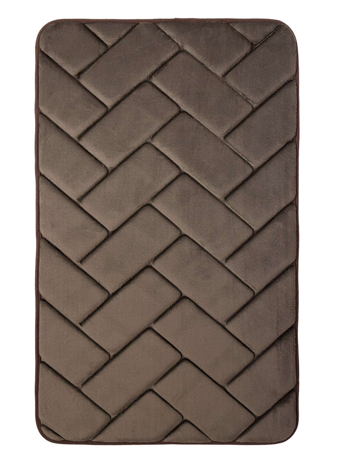 BO-MA, Protišmyková kúpeľňová predložka 3D 7288 coffee, 50x80, hnedá, kúpeľňa