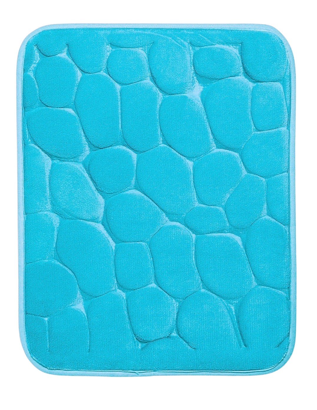 BO-MA, Protišmyková kúpeľňová predložka 3D 0133 tyrkys, 50x80, modrá, kúpeľňa