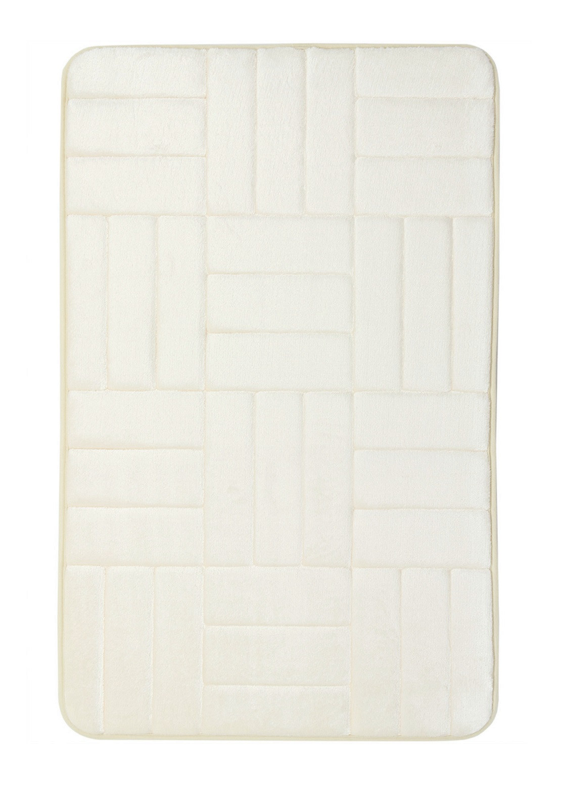BO-MA, Protišmyková kúpeľňová predložka 3D 667 cream, 50x80, biela, kúpeľňa