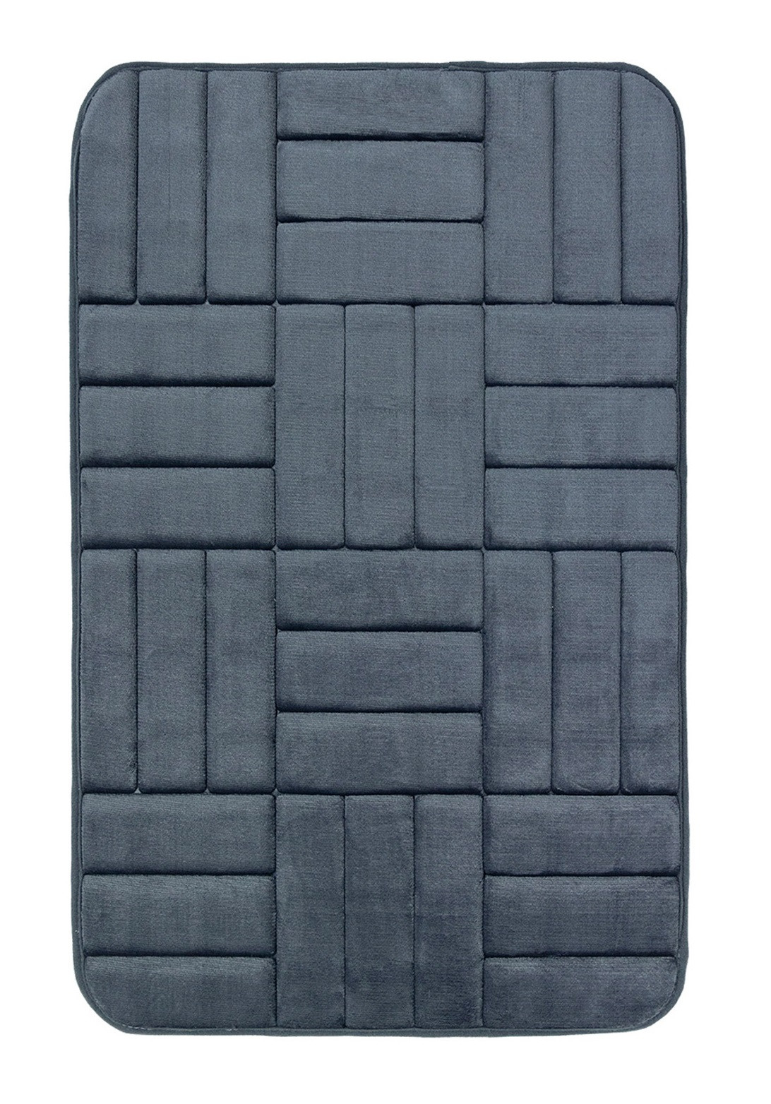 BO-MA, Protišmyková kúpeľňová predložka 3D 667 dark grey, 50x40, šedá, kúpeľňa