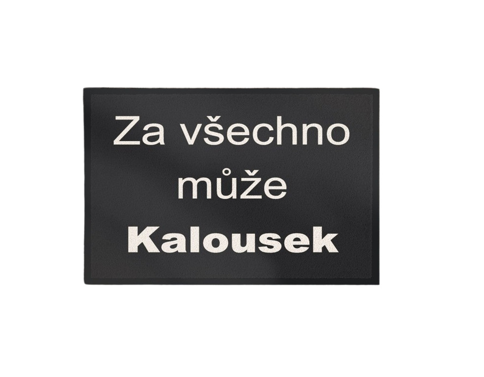 GDmats, Rohožka Kalousek 40x60 cm – na von aj na doma, 40x60, čierna