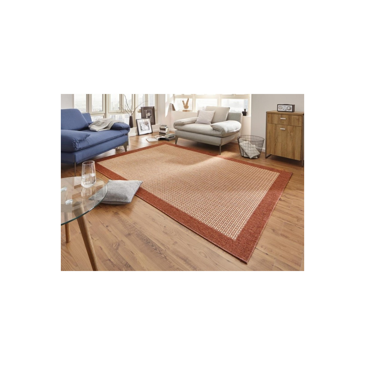 Kusový koberec Natural 102717 Terracotta – na von aj na doma