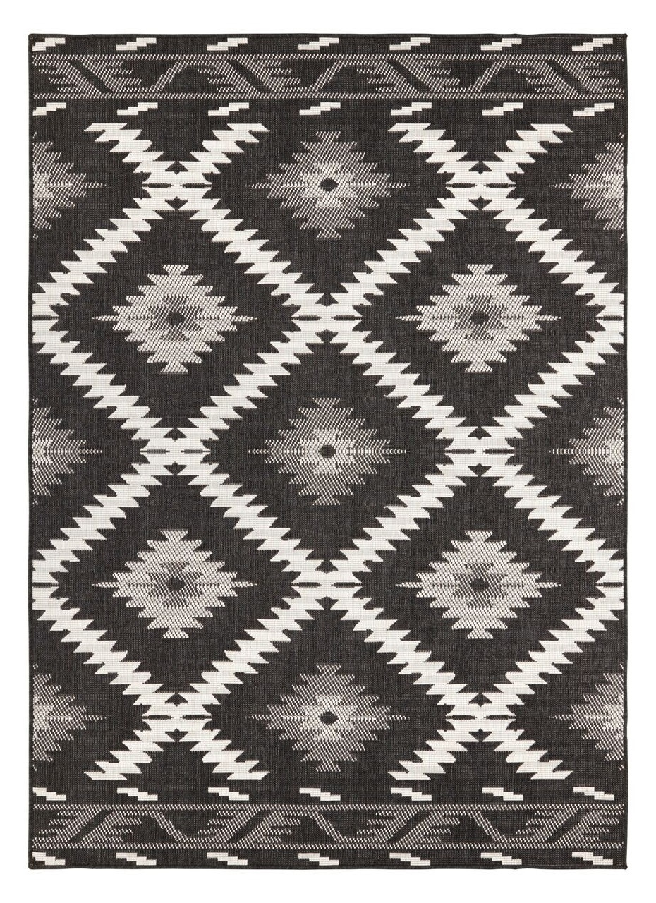 Kusový koberec Twin Supreme 103429 Malibu black creme – na von aj na doma - 80x150 cm NORTHRUGS - Hanse Home koberce 