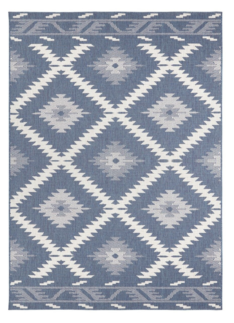 Hanse Home, Kusový koberec Twin Supreme 103430 Malibu blue creme – na von aj na doma, 120x170, modrá, chodba / predsieň