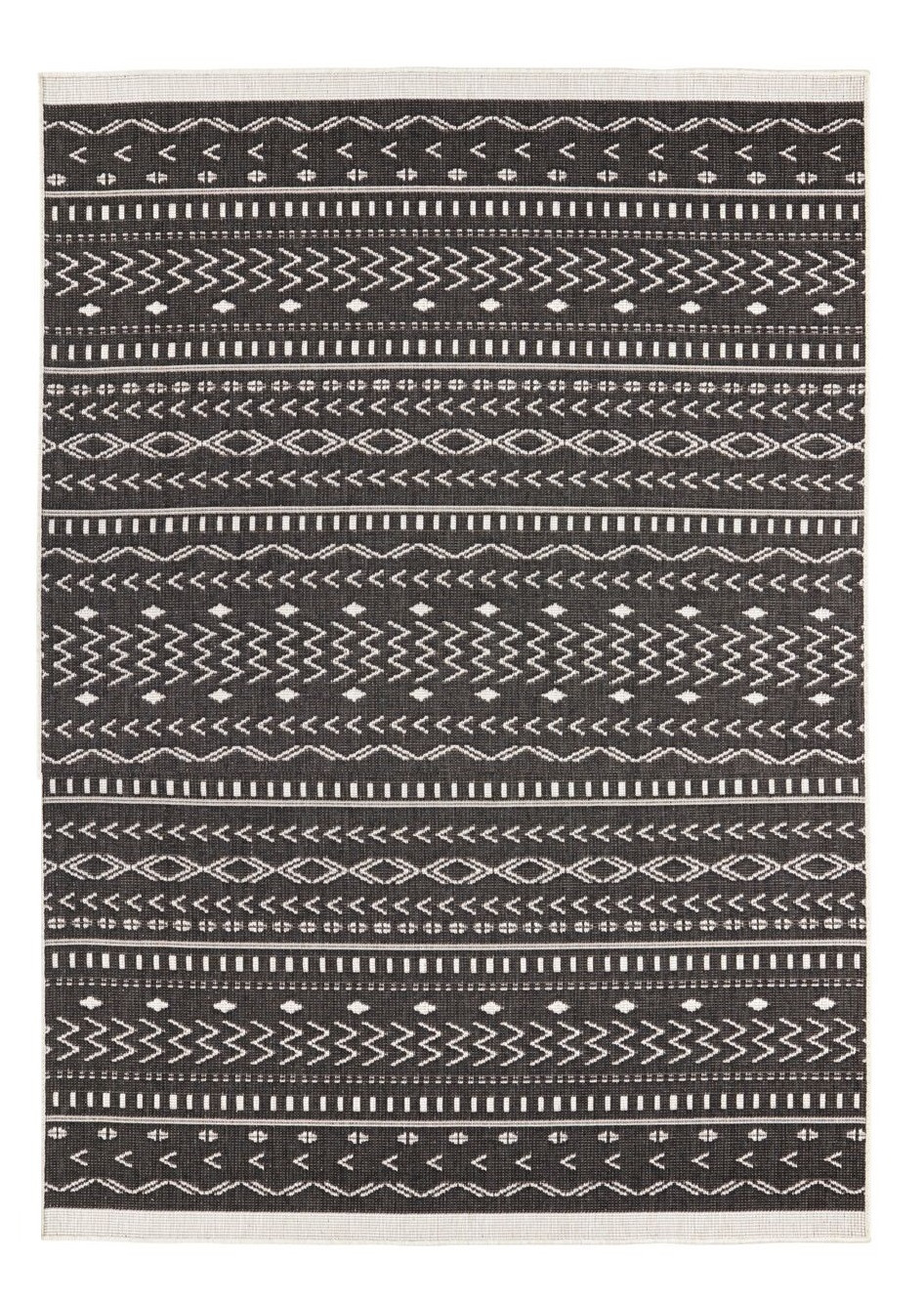 Kusový koberec Twin Supreme 103438 Kuba black creme – na von aj na doma - 80x350 cm NORTHRUGS - Hanse Home koberce 