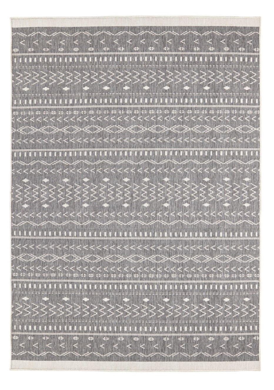 Hanse Home, Kusový koberec Twin Supreme 103437 Kuba grey creme – na von aj na doma, 80x350, šedá, chodba / predsieň