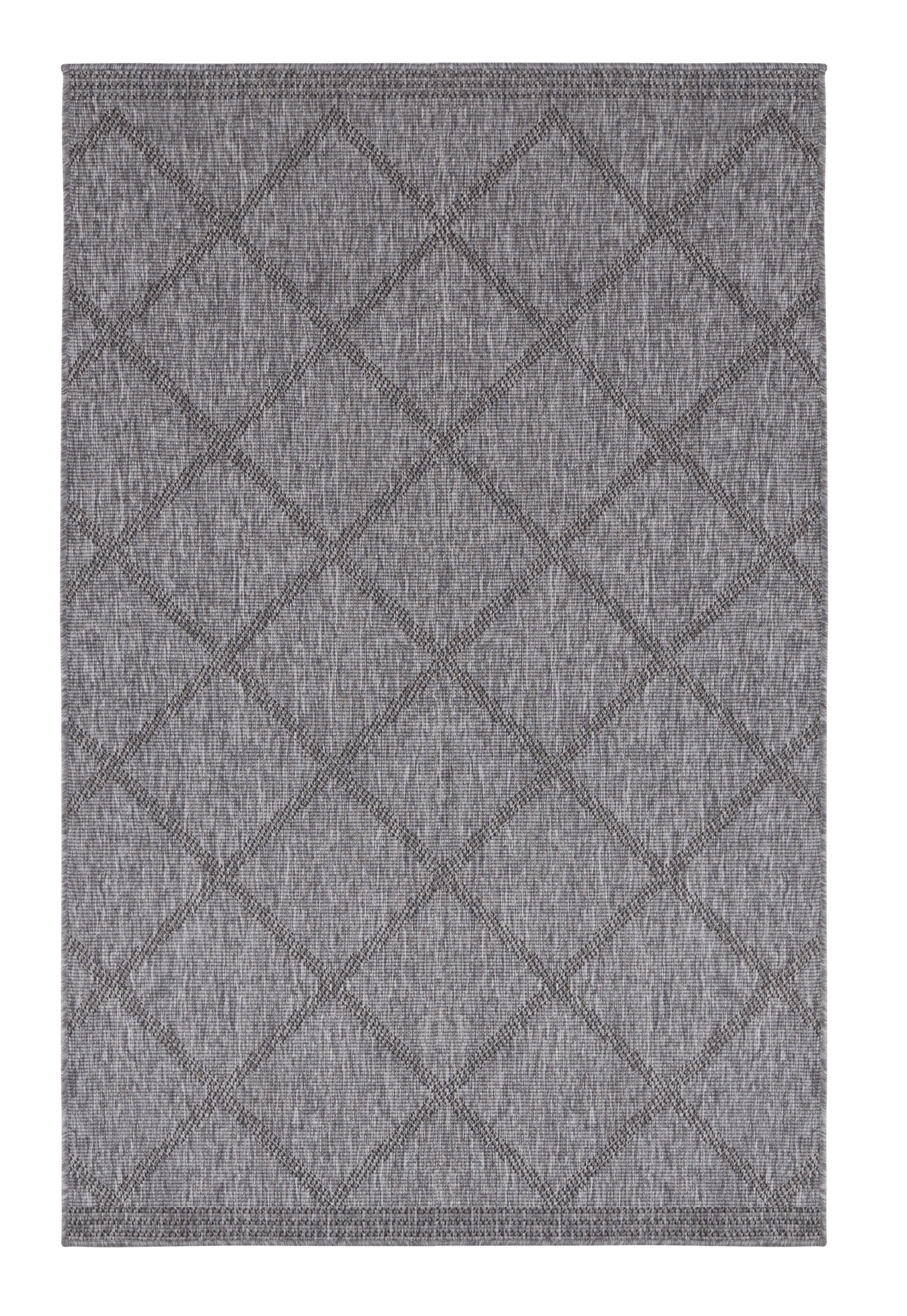 Hanse Home, Kusový koberec Twin Supreme 103757 Black / Anthracite – na von aj na doma, 80x250, šedá, chodba / predsieň