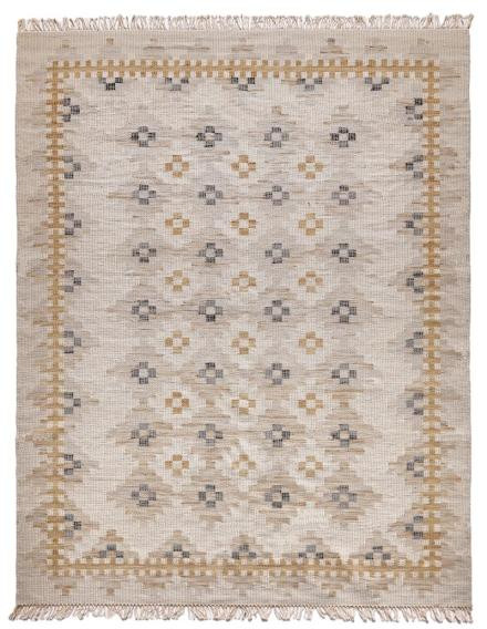 Diamond Carpets India, Ručne viazaný kusový koberec Sultan DESP P87 Ivory White Gold, 120x170, biela, chodba / predsieň