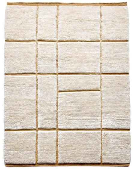 Diamond Carpets India, Ručne viazaný kusový koberec Radiant Mohair DESP P41 Mohair White, 80x150, biela, obývacia izba