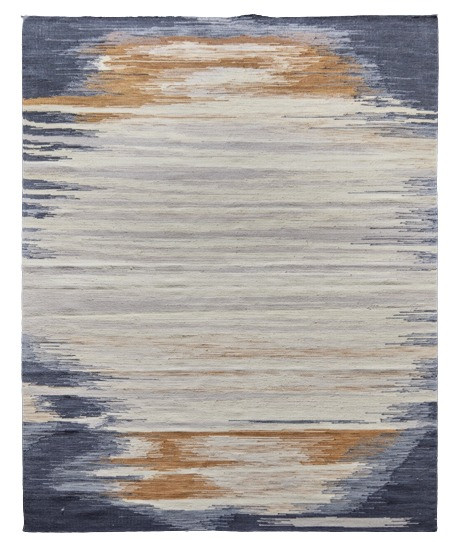 Diamond Carpets India, Ručne viazaný kusový koberec Ombre Paris DESP HL64 Ivory Charcoal, 80x150, viacfarebná, chodba / predsieň