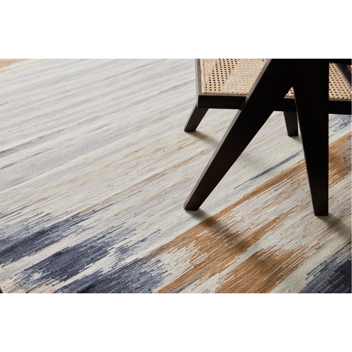 Ručne viazaný kusový koberec Ombre Paris DESP HL64 Ivory Charcoal