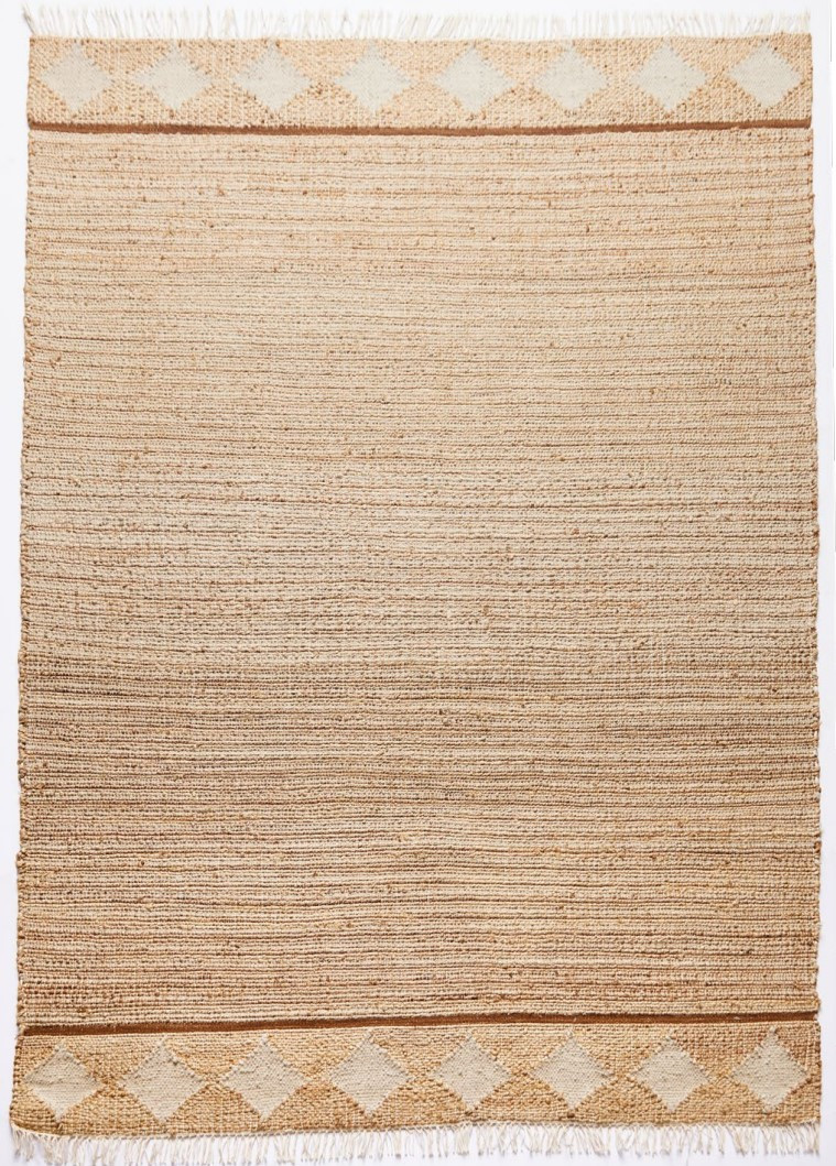 Diamond Carpets India, Ručne viazaný kusový koberec Mykonos DE 2007 Natural Mix, 80x150, béžová, chodba / predsieň