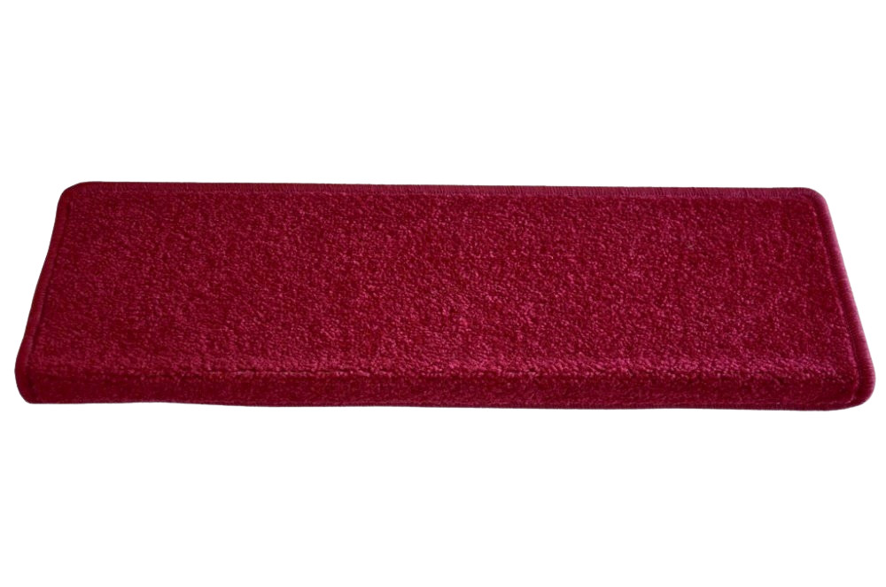 Nášľapy na schody Eton vínovo červený obdĺžnik, samolepiaci - 24x65 obdĺžnik (rozmer vrátane ohybu) Vopi koberce 