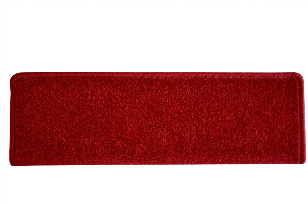 Nášľapy na schody Eton červený obdĺžnik, samolepiaci - 24x65 obdĺžnik (rozmer vrátane ohybu) Vopi koberce 