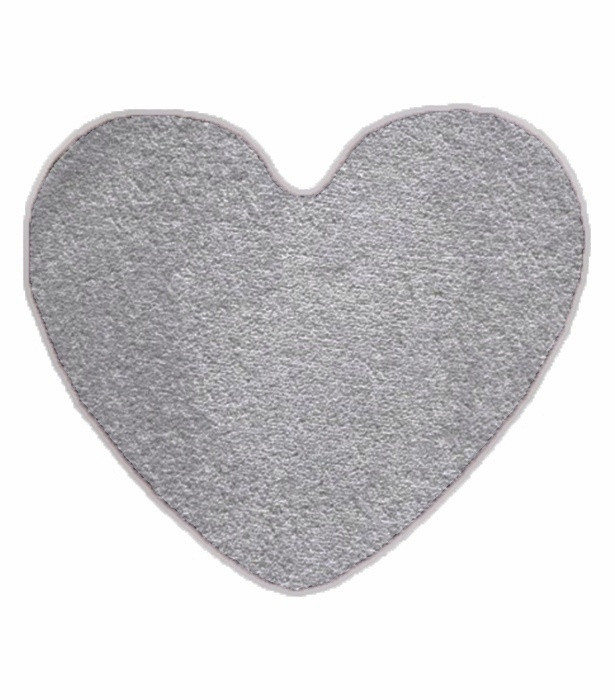 Kusový koberec Eton sivý srdce - 100x120 srdce cm Vopi koberce 