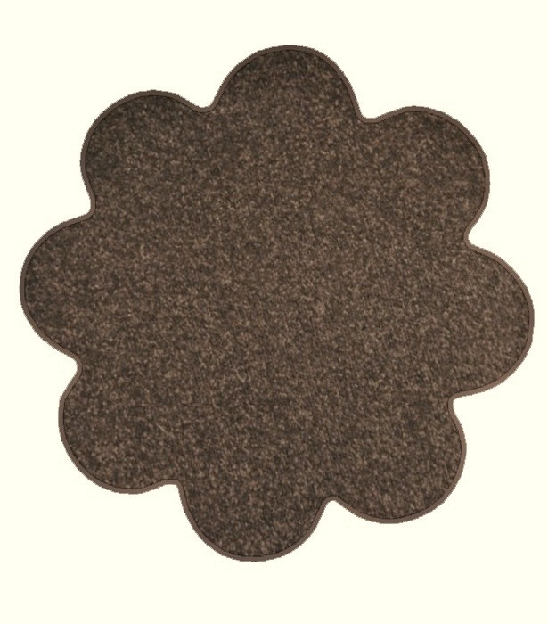 Kusový koberec Eton hnedý kvetina - 160x160 kvietok cm Vopi koberce 