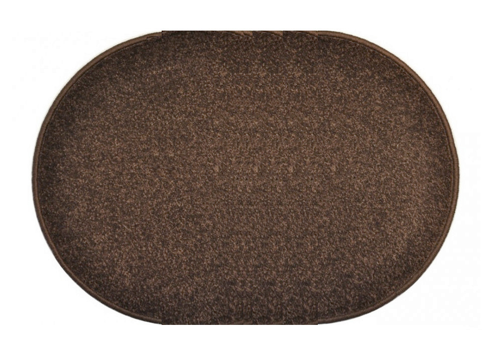 Kusový koberec Eton hnedý ovál - 140x200 cm Vopi koberce 
