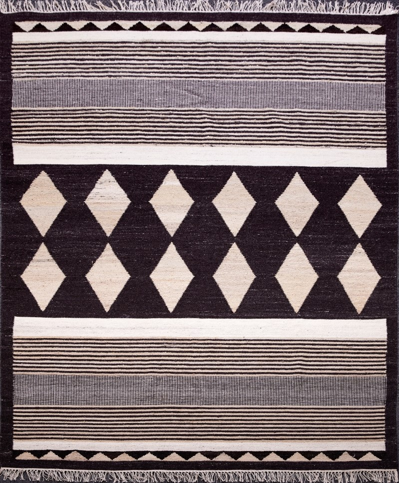 Diamond Carpets India, Ručne viazaný kusový koberec Alberta DESP P114 Dark Coffee Mix, 80x150, hnedá, chodba / predsieň