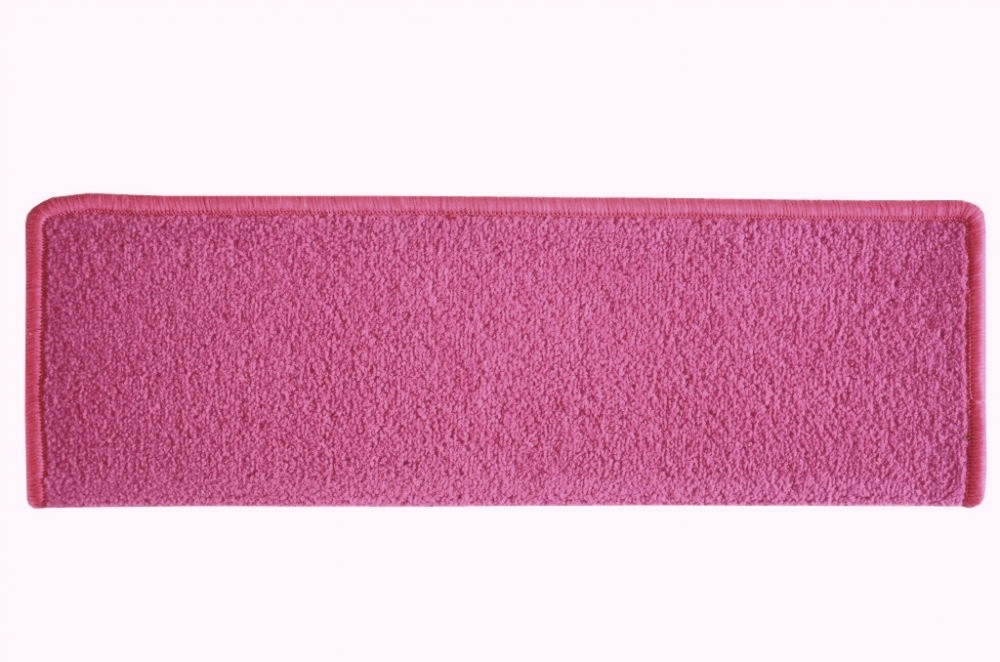 Nášľapy na schody Eton ružový obdĺžnik - 24x65 obdĺžnik (rozmer vrátane ohybu) Vopi koberce 