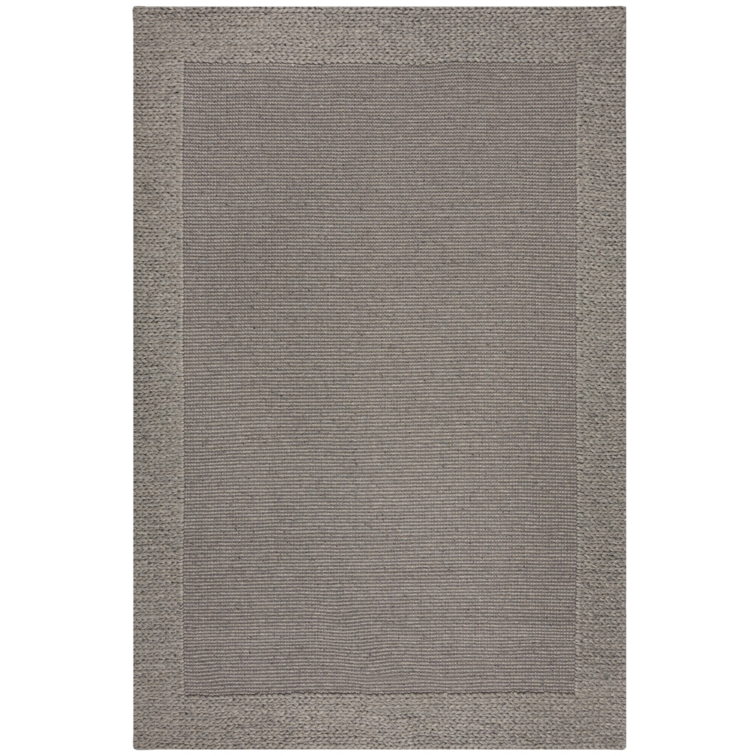 Flair Rugs, Kusový koberec Rue Plait Grey, 120x170, šedá, obývacia izba