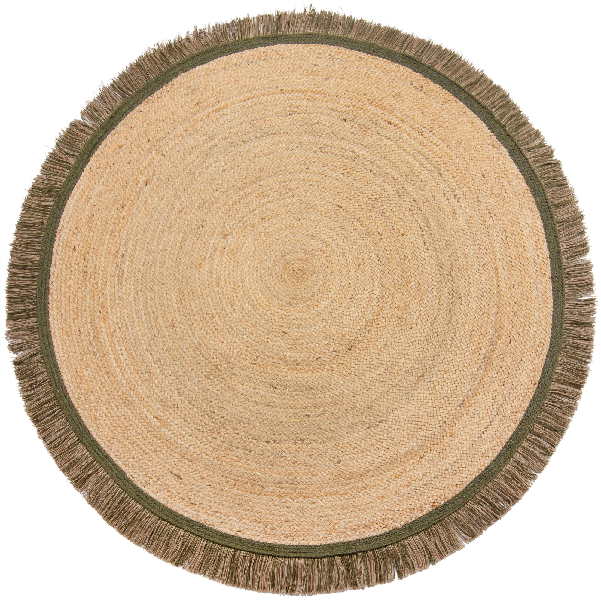 Flair Rugs, Kusový koberec Kahana Green kruh, 180x180 (priemer) kruh, zelená, chodba / predsieň
