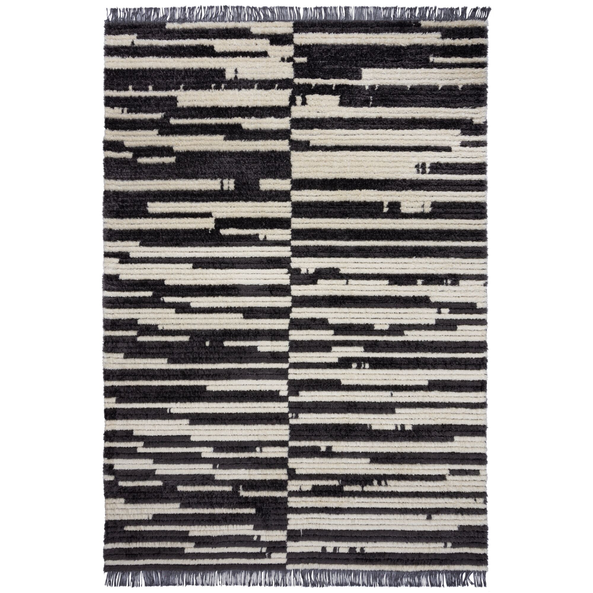 Flair Rugs, Kusový koberec Domino Lina Berber Monochrome, 120x170, šedá, obývacia izba