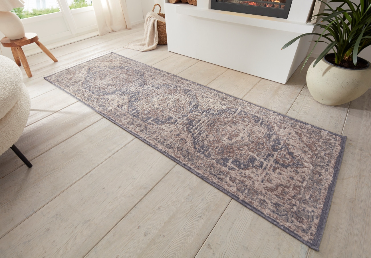 Hanse Home, Kusový koberec Terrain 105595 Sand Cream Blue, 80x200, béžová, obývacia izba