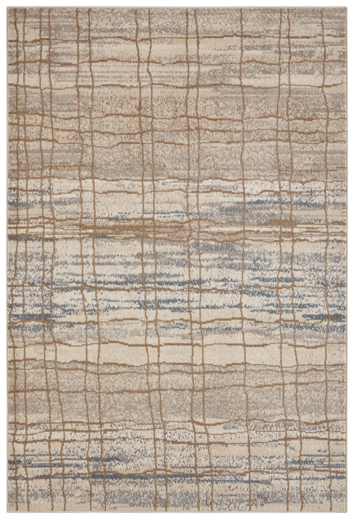 Hanse Home, Kusový koberec Terrain 105601 Jord Cream Blue, 80x120, béžová, obývacia izba
