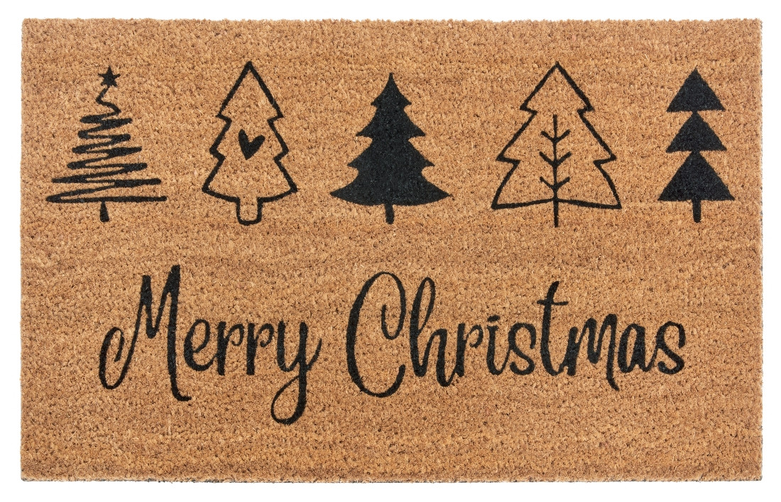 Hanse Home, Rohožka Merry Christmas 105663 – na von aj na doma, 45x75, hnedá, chodba / predsieň