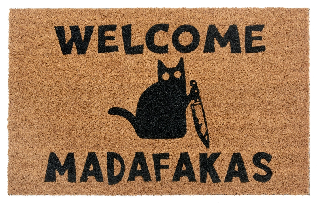Hanse Home, Rohožka Welcome madafakas 105668 – na von aj na doma, 45x75, hnedá, chodba / predsieň