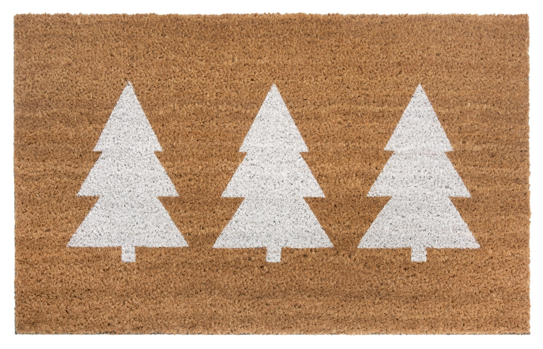 Hanse Home, Rohožka 3 stromy biela 105670 – na von aj na doma, 45x75, biela, chodba / predsieň