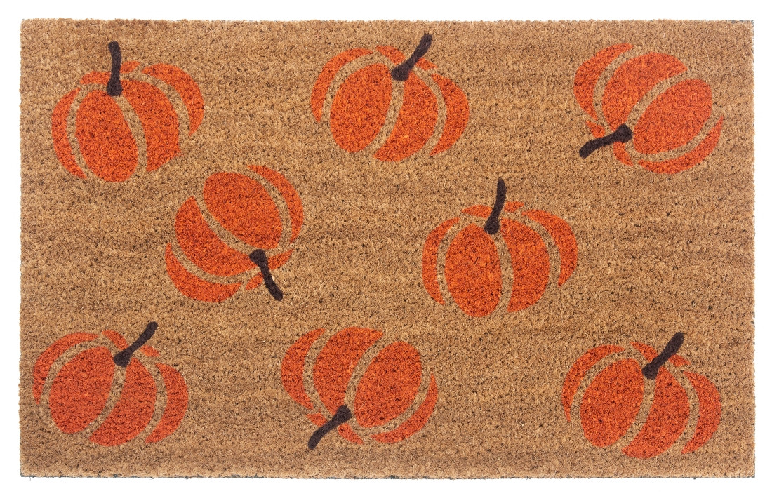 Hanse Home, Rohožka Halloween oranžové tekvice 105677 – na von aj na doma, 45x75, oranžová, chodba / predsieň