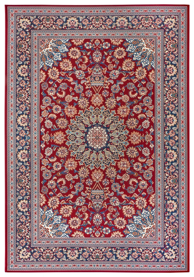 Hanse Home, Kusový koberec Flair 105716 Red Blue – na von aj na doma, 80x165, červená, chodba / predsieň