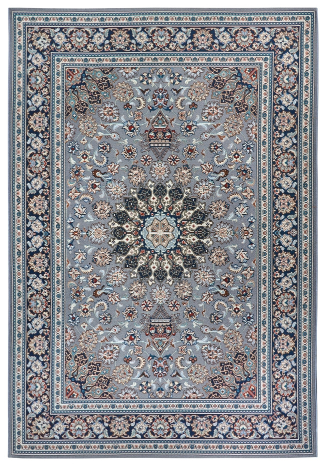 Hanse Home, Kusový koberec Flair 105717 Grey Blue – na von aj na doma, 80x165, šedá, chodba / predsieň