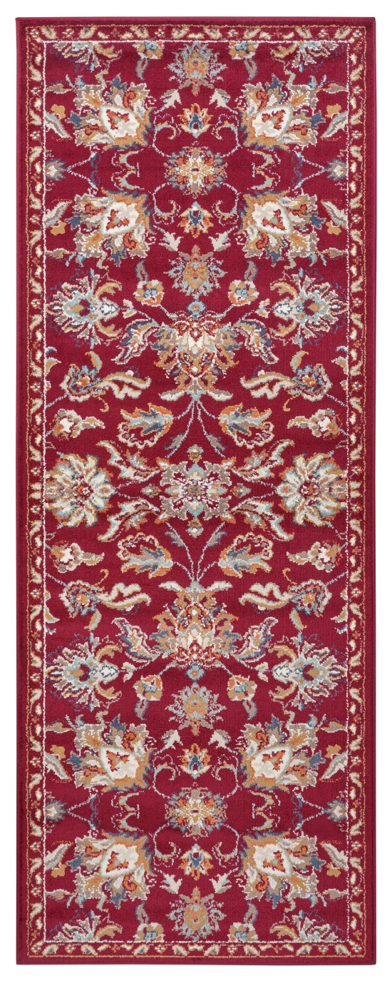 Hanse Home, Kusový koberec Luxor 105633 Caracci Red Multicolor, 80x240, červená, obývacia izba