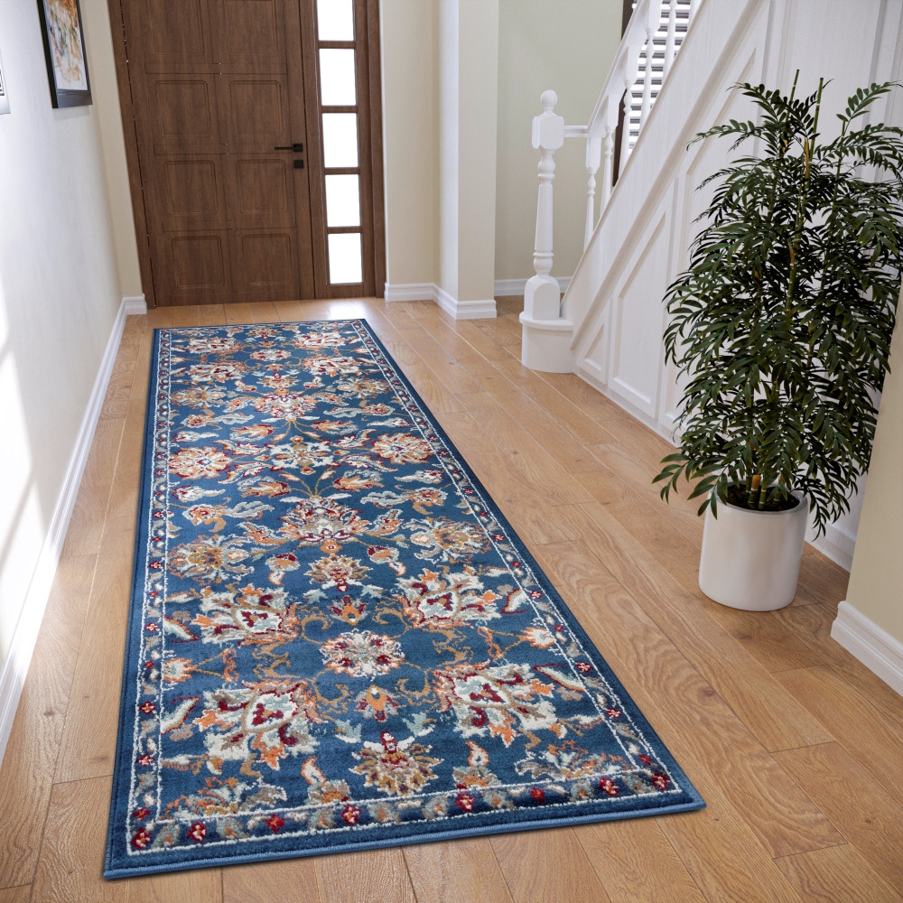 Hanse Home, Kusový koberec Luxor 105634 Caracci Blue Multicolor, 80x240, modrá, obývacia izba