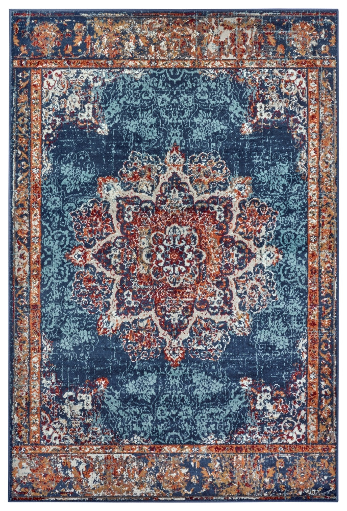 Hanse Home, Kusový koberec Luxor 105637 Maderno Blue Multicolor, 120x170, modrá, obývacia izba
