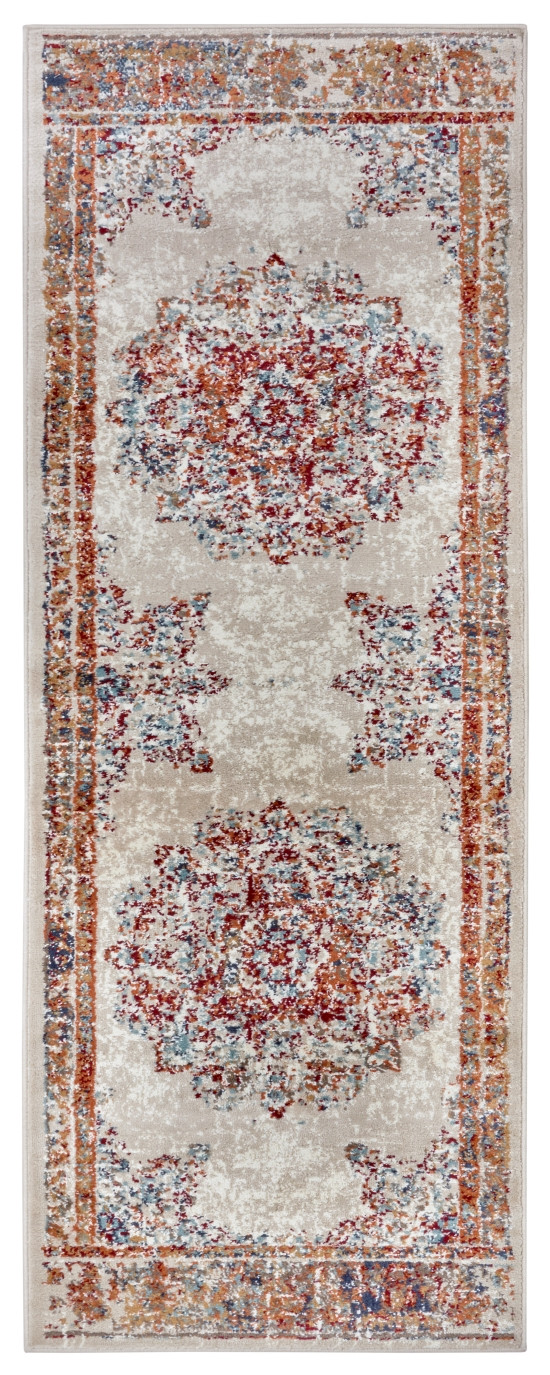 Hanse Home, Kusový koberec Luxor 105639 Maderno Cream Multicolor, 80x240, biela, obývacia izba