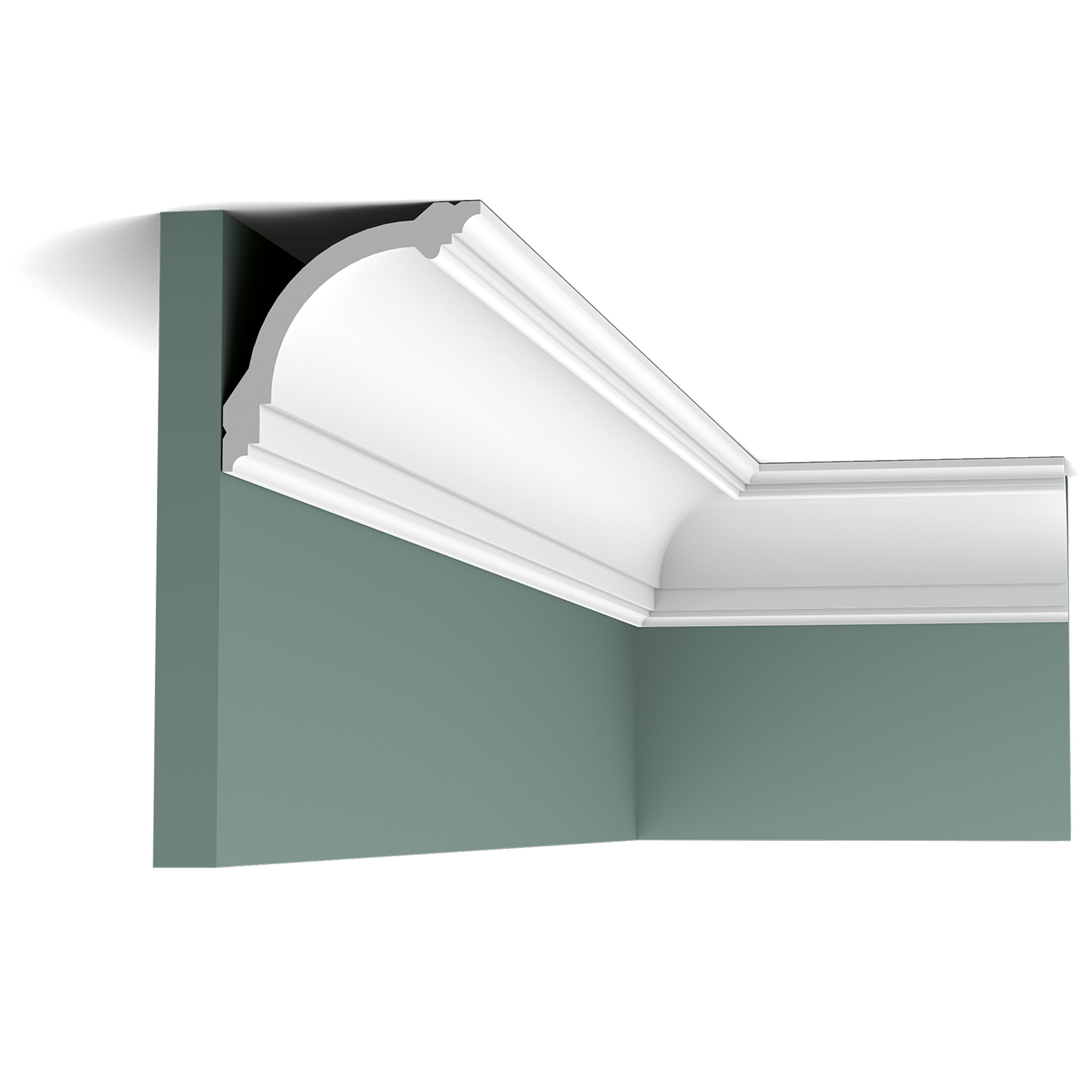 ORAC Decor, ORAC stropná lišta CB512 elegantná, 2000x95x100 mm, biela
