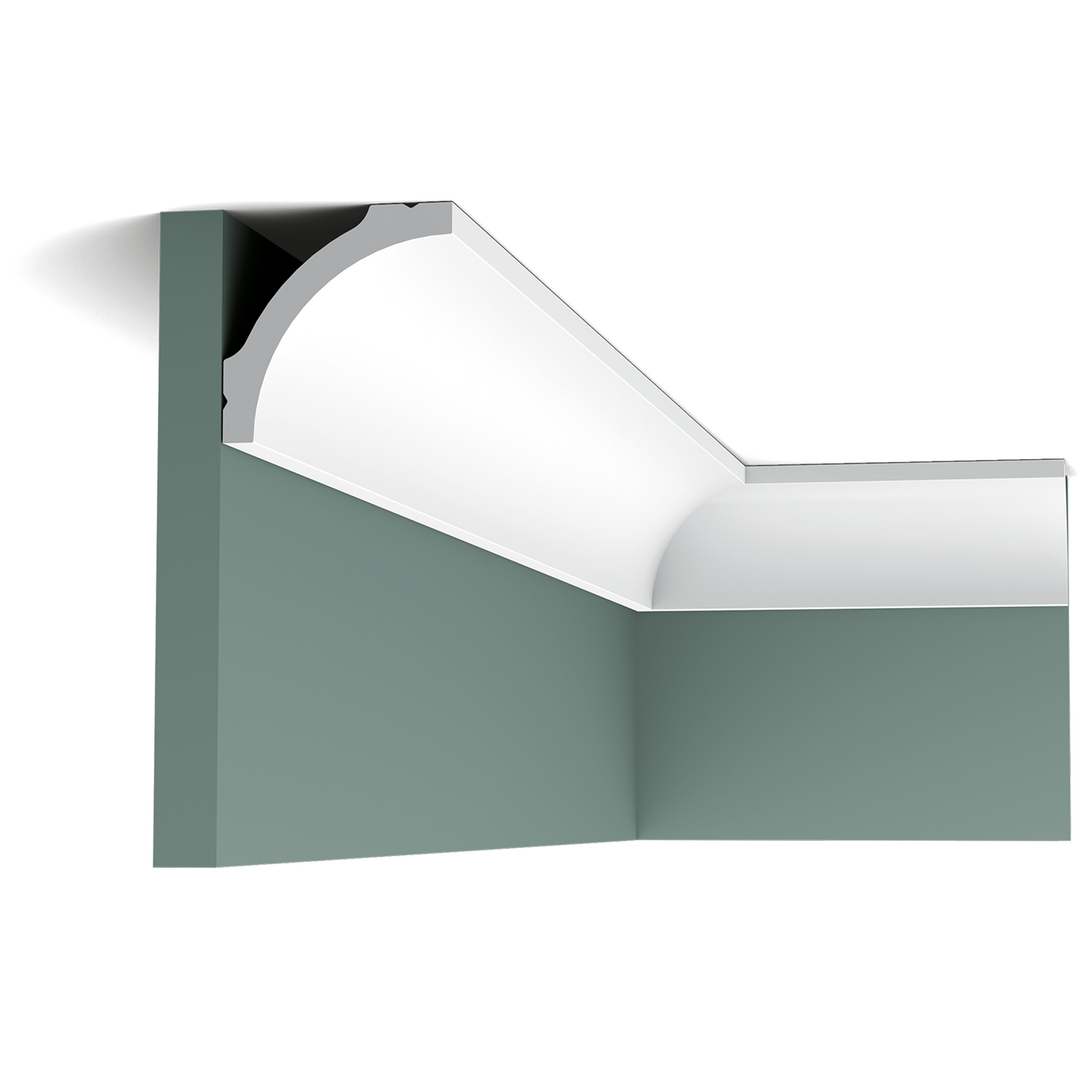 ORAC Decor, ORAC stropná lišta CB522 jednoduchá, 2000x67x67 mm, biela