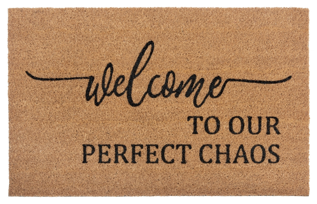 Hanse Home, Rohožka Welcome to our perfect chaos 105702 – na von aj na doma, 45x70, hnedá, chodba / predsieň