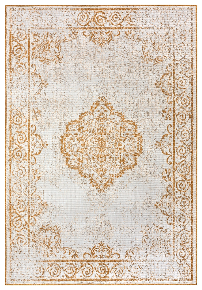 Hanse Home, Kusový koberec Twin Supreme 105788 Cebu Ochre – na von aj na doma, 200x290, žltá, chodba / predsieň